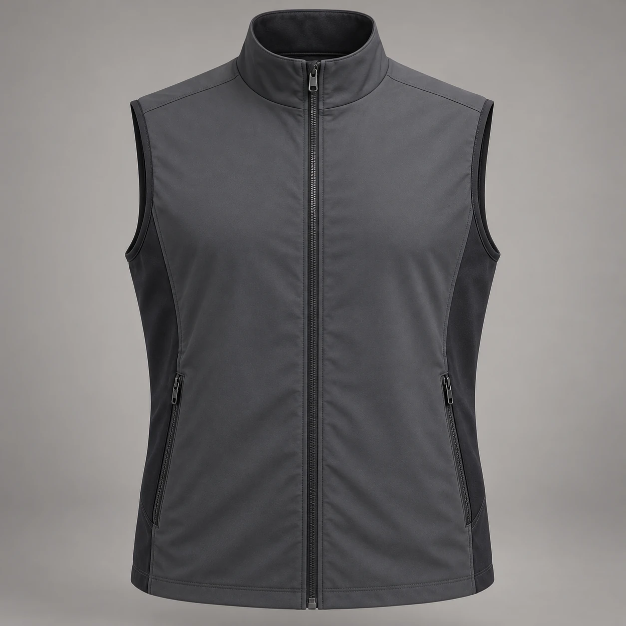 Circuit Active Vest in Graphite, front view